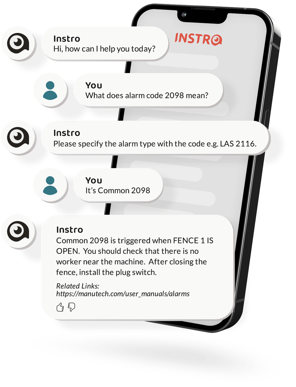 Instro AI Assistant on a phone screen